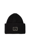 Face Logo Beanie Black - ACNE STUDIOS - BALAAN 1