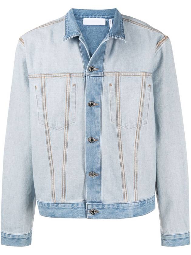 Reverse Trucker Cotton Denim Jacket Light Wash - HELMUT LANG - BALAAN 1