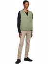 Cupro Cotton Twill TC Logo Patch Vest Green - STONE ISLAND - BALAAN 4