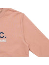 Logo Print Cotton Sweatshirt Rose - A.P.C. - BALAAN 5