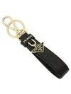 Saffiano triangle logo gold keyring 1PP142 053 0002 - PRADA - BALAAN 1