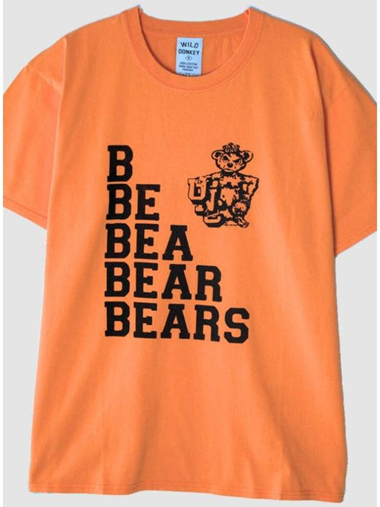 Bears Short Sleeve T Shirt Orange - WILD DONKEY - BALAAN 2