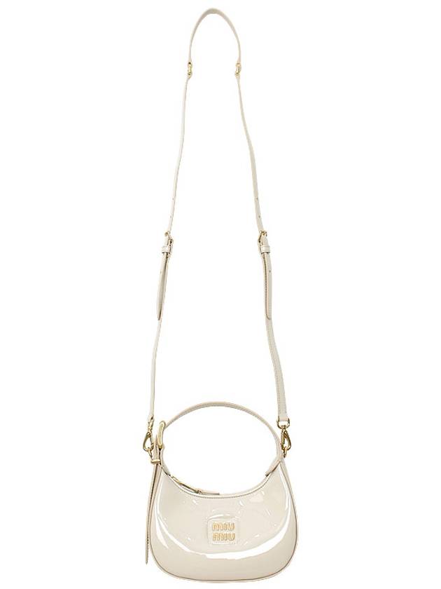 Logo Leather Hobo Shoulder Bag White - MIU MIU - BALAAN 4