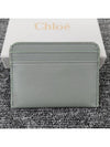 Sense Embroidered Logo Calfskin Card Wallet Bay Green - CHLOE - BALAAN 5