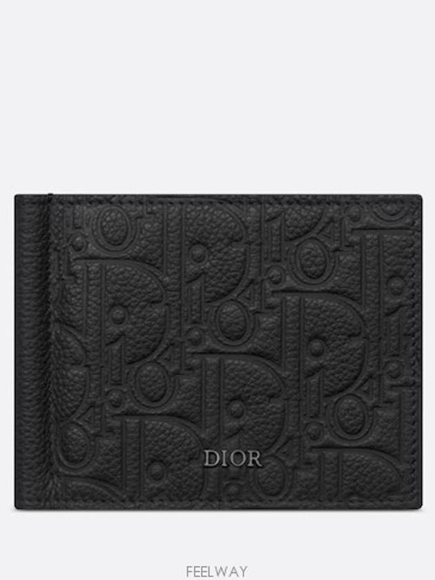 Wallet Money Clip Gravity Leather Black 2ESBH069FLG H00N - DIOR - BALAAN 2