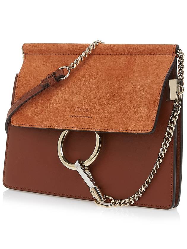 Faye Suede Chain Mini Shoulder Bag Classic Tobacco - CHLOE - BALAAN 3