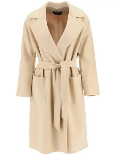 SELZ Belted Wool Coat Beige 50110327 031 - MAX MARA - BALAAN 2