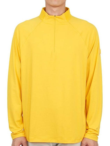 Men's Staple Quarter Zipper Long Sleeve T-Shirt Yellow - G/FORE - BALAAN 1