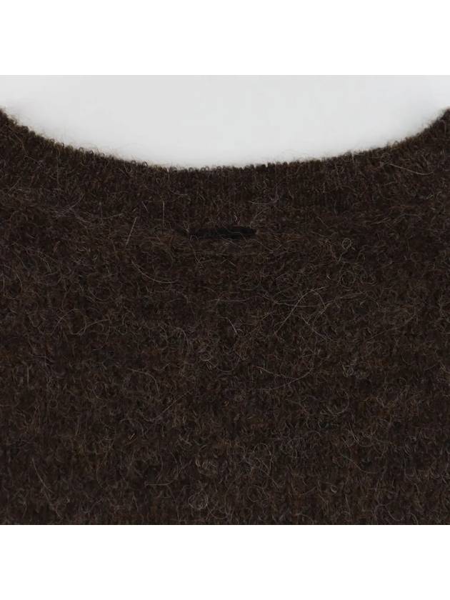 Men's alpaca blend brown wool knit ANIT103 - IKALOOOK - BALAAN 8