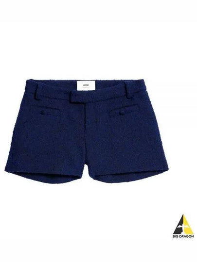 Boucle Shorts Navy - AMI - BALAAN 2