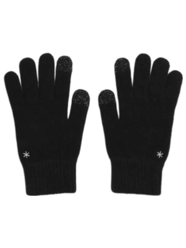 Cashmere Knit Gloves Black - SNOW PEAK - BALAAN 1