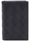 Intrecciato Flap Card Case Black - BOTTEGA VENETA - BALAAN 3