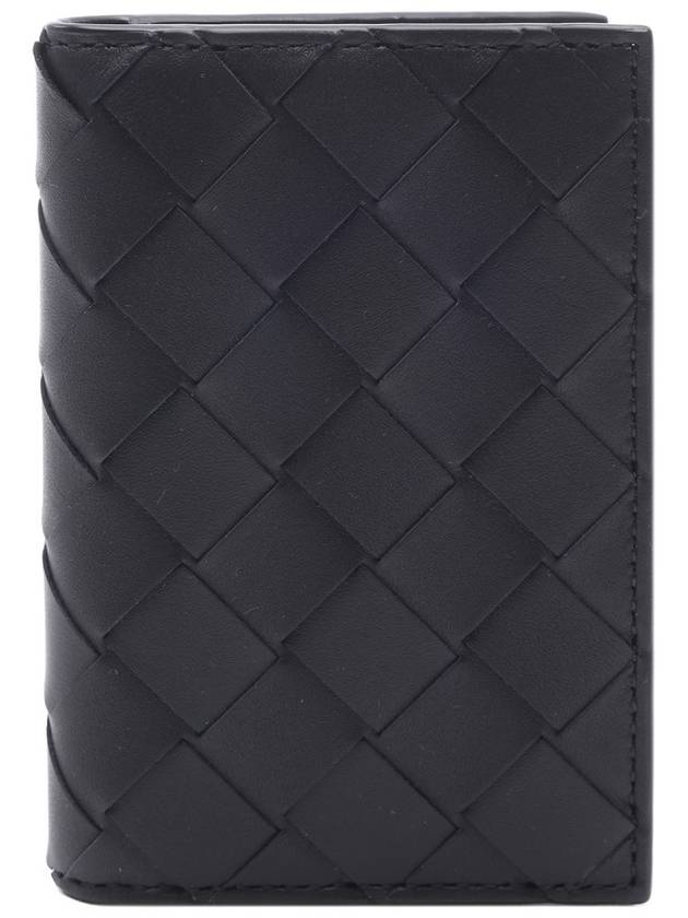 Intrecciato Flap Card Case Black - BOTTEGA VENETA - BALAAN 3