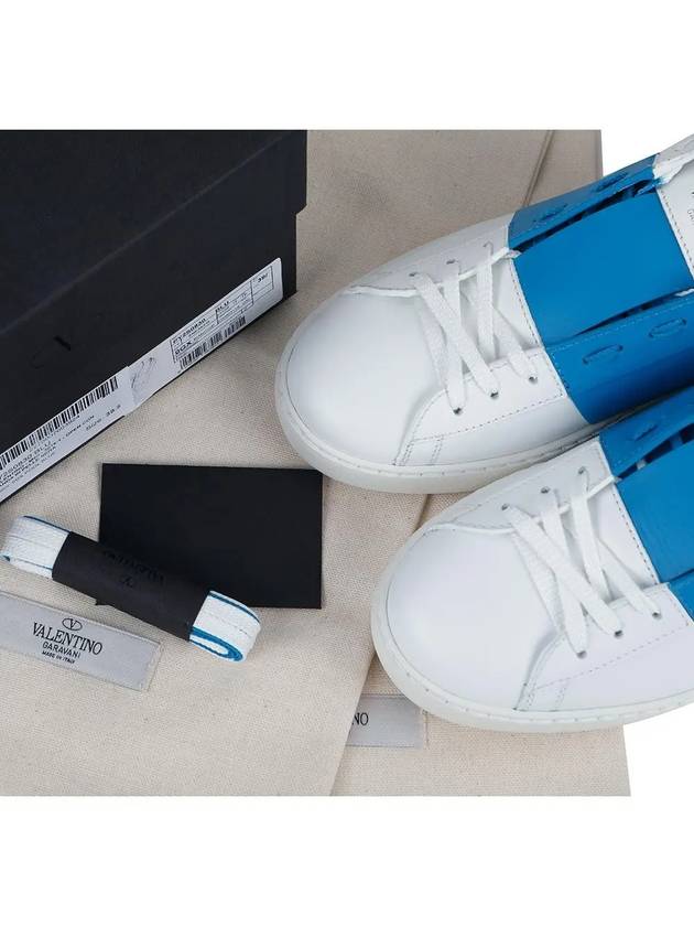 Hidden Low Top Sneakers White Blue - VALENTINO - BALAAN 9