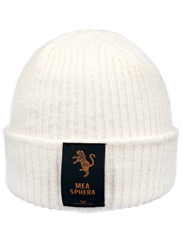 XXX WAPPEN KNITTED BEANIE IVORY - MEASPHERA - BALAAN 3