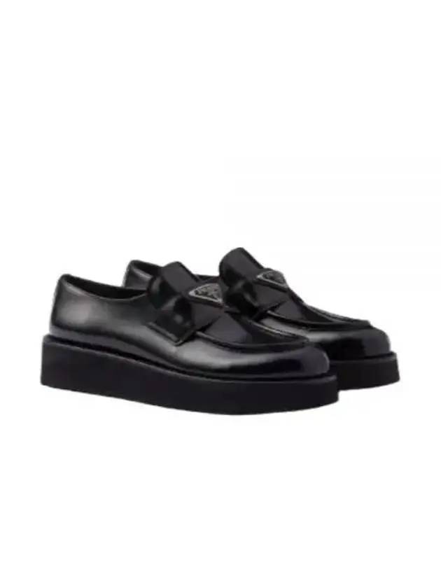 Brushed Leather Loafers Black - PRADA - BALAAN 2