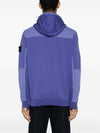 Regular Fit Mercerized Cotton Fleece Cotton Hoodie Purple - STONE ISLAND - BALAAN 4