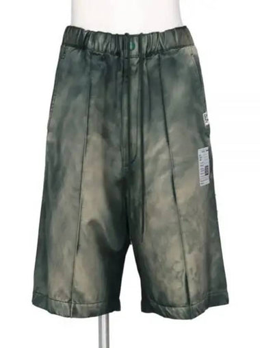 24 J12PT041 GREEN Satin Bermuda Shorts - MIHARA YASUHIRO - BALAAN 1