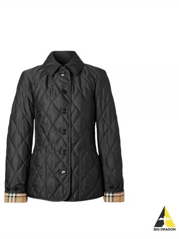 Diamond Quilted Thermoregulated Jacket Black - BURBERRY - BALAAN 2