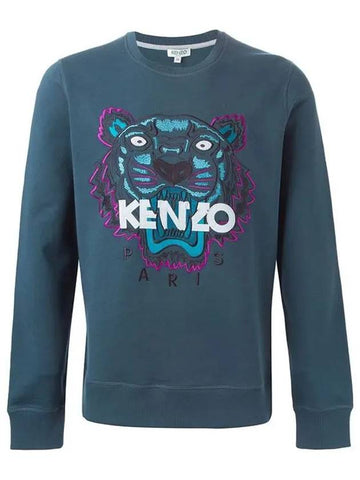 Tiger embroidery sweatshirt 4XC 5SW001 73 - KENZO - BALAAN 1