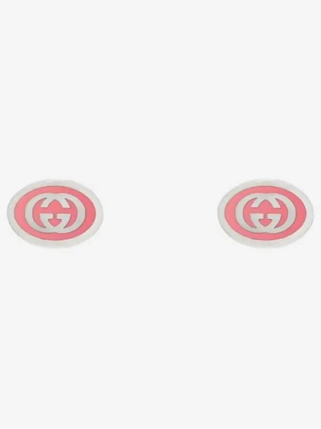 Interlocking G Enamel Earrings YBD753485001 Silver - GUCCI - BALAAN 2