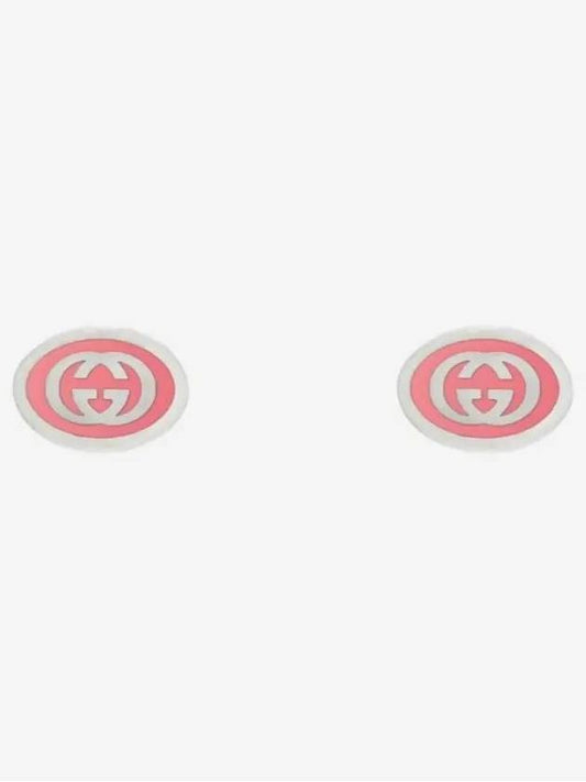 Interlocking G Enamel Earrings YBD753485001 Silver - GUCCI - BALAAN 2