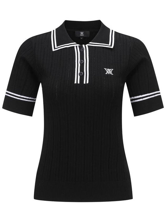 WOMEN COLLARED ESSENTIAL SHORT SWEATERBK - ANEWGOLF - BALAAN 1