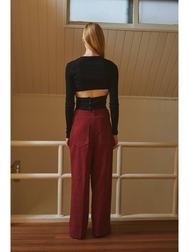 button corduroy pants burgundy - FOR THE WEATHER - BALAAN 6