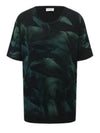 Tie Dye Logo Short Sleeve T-Shirt Green - SAINT LAURENT - BALAAN 2