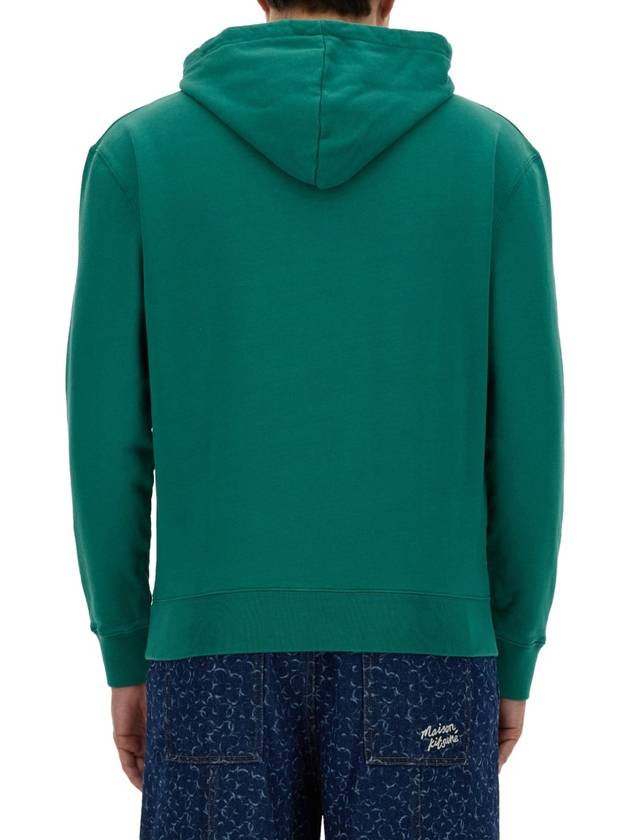 Fox Head Patch Regular Hoodie Pine Green - MAISON KITSUNE - BALAAN 4