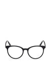 Eyewear Round Horn Rimmed Eyeglasses Black - MONCLER - BALAAN 1