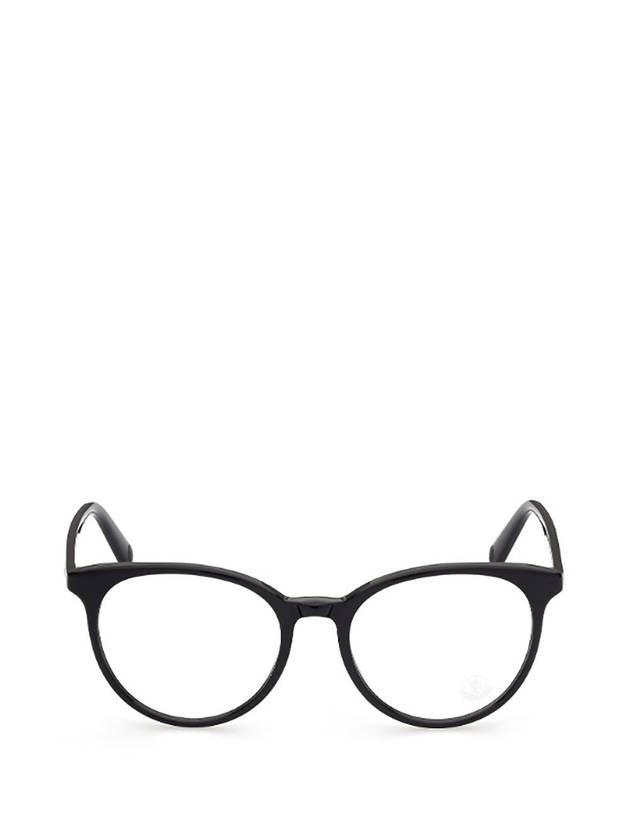 Eyewear Round Horn Rimmed Eyeglasses Black - MONCLER - BALAAN 1