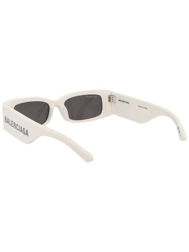 Eyewear Logo Print Rectangular Frame Sunglasses White - BALENCIAGA - BALAAN 5