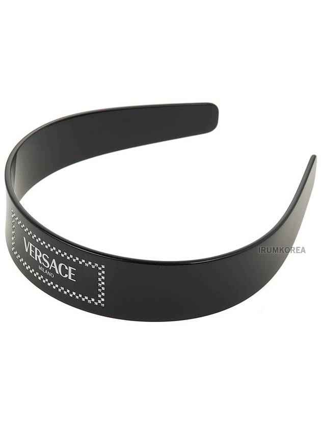 Logo-Embellished Headband Black - VERSACE - BALAAN 9