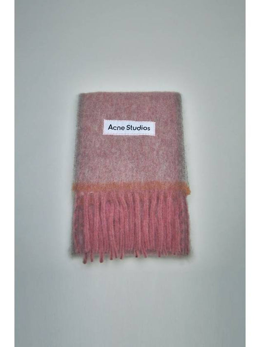 [ACNE STUDIOS] MOHAIR WOOL SCARF FRINGE FN-UX-SCAR000328 DUSTY PINK - ACNE STUDIOS - BALAAN 1