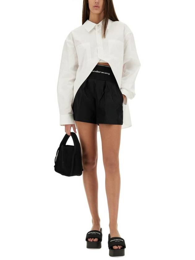 Safari Shorts in Cotton Tailoring Black - ALEXANDER WANG - BALAAN 3