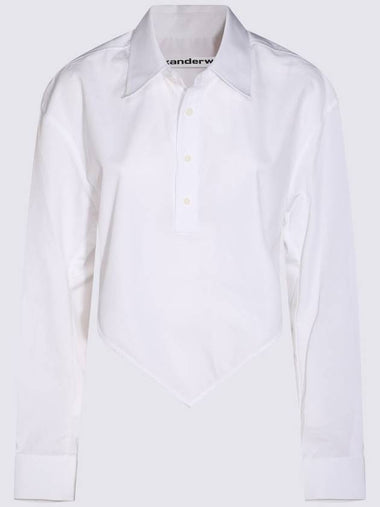 Alexander Wang White Cotton Asymmetric Shirt - ALEXANDER WANG - BALAAN 1