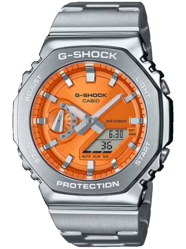 Casio G-Shock G-Steel 2100 Series Quartz Analog-Digital Orange Dial Men's Watch GM2110D-4A - CASIO - BALAAN 1