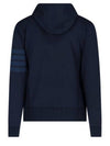 Men's Diagonal Armband Loopback Relaxed Fit Zip Up Hoodie Navy - THOM BROWNE - BALAAN 3