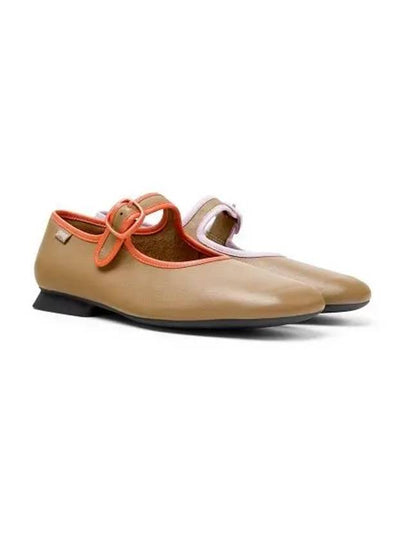 Twins Mary Jane Leather Flat Shoes Brown - CAMPER - BALAAN 2