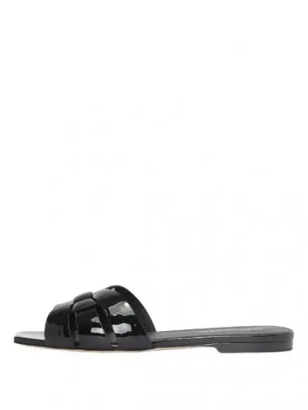 Tribute Flat Mule Patent Leather Women s Slippers - SAINT LAURENT - BALAAN 1