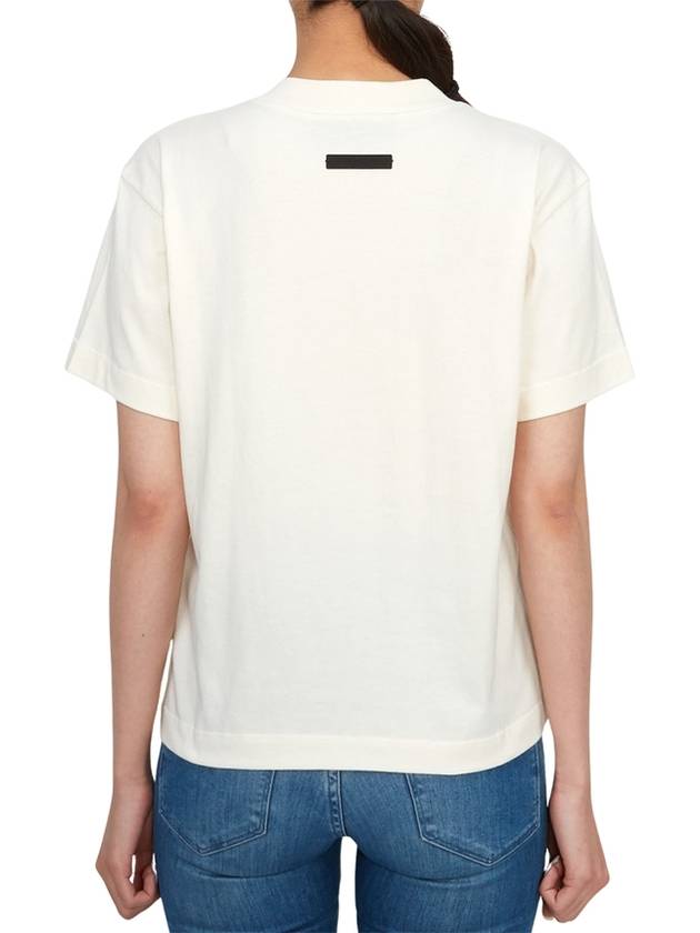 Logo Print Short Sleeve T Shirt White - FEAR OF GOD - BALAAN 4