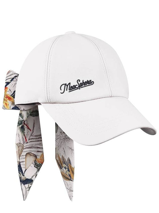 RIBBON DETAIL BALL CAP WHITE - MEASPHERA - BALAAN 1