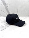 Women's Paris Logo Cotton Ball Cap Black CF1XA015 CB24EAB - BALMAIN - BALAAN 5