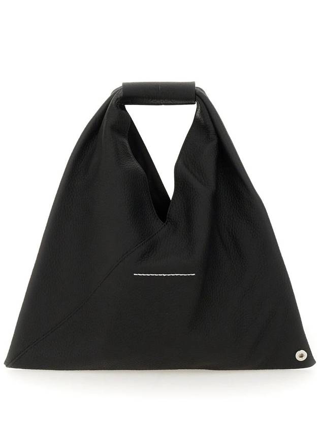 Japanese Leather Mini Tote Bag Black - MAISON MARGIELA - BALAAN 3