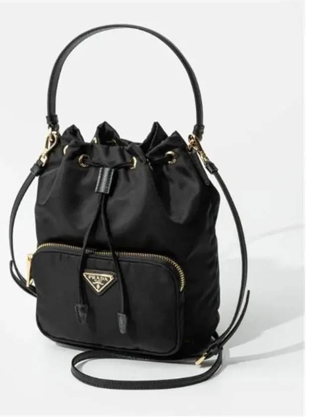 Duet Re-Nylon Bucket Bag Black - PRADA - BALAAN 3