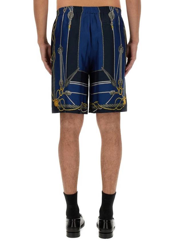 Nautical Print Silk Shorts 10024761A09762 - VERSACE - BALAAN 4