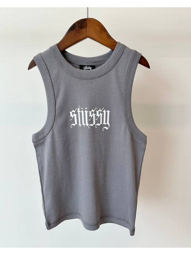 AU Australian Ribbed Tank Top ST123S3201 Gray WOMENS AU10 M - STUSSY - BALAAN 1