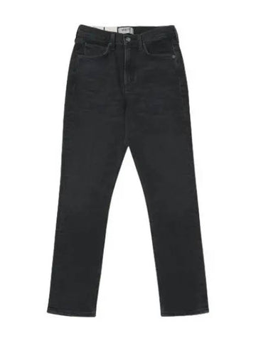 A Goldie Merrell High Waist Straight Denim Pants Nightfall Black Jeans - AGOLDE - BALAAN 1
