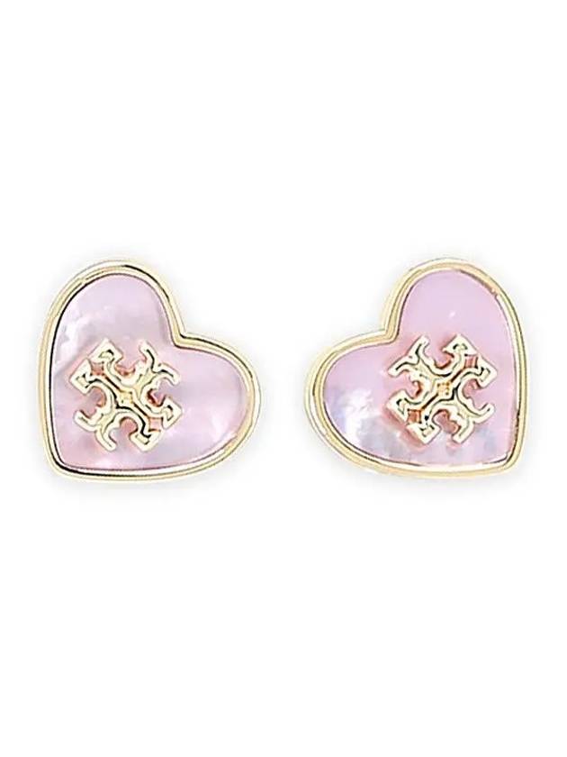 Women's Kira Heart Stud Earrings Pink - TORY BURCH - BALAAN 3